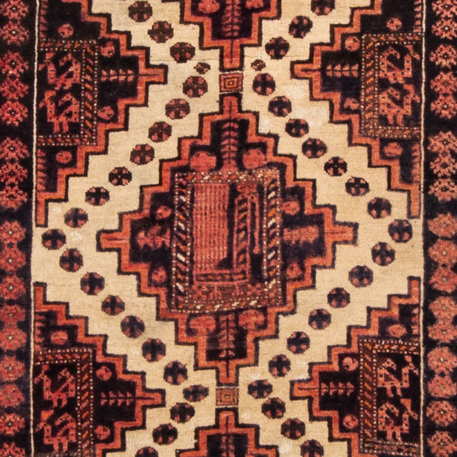 Tapis de couloir Tapis Belutsch - 238 x 100 cm - rouge clair