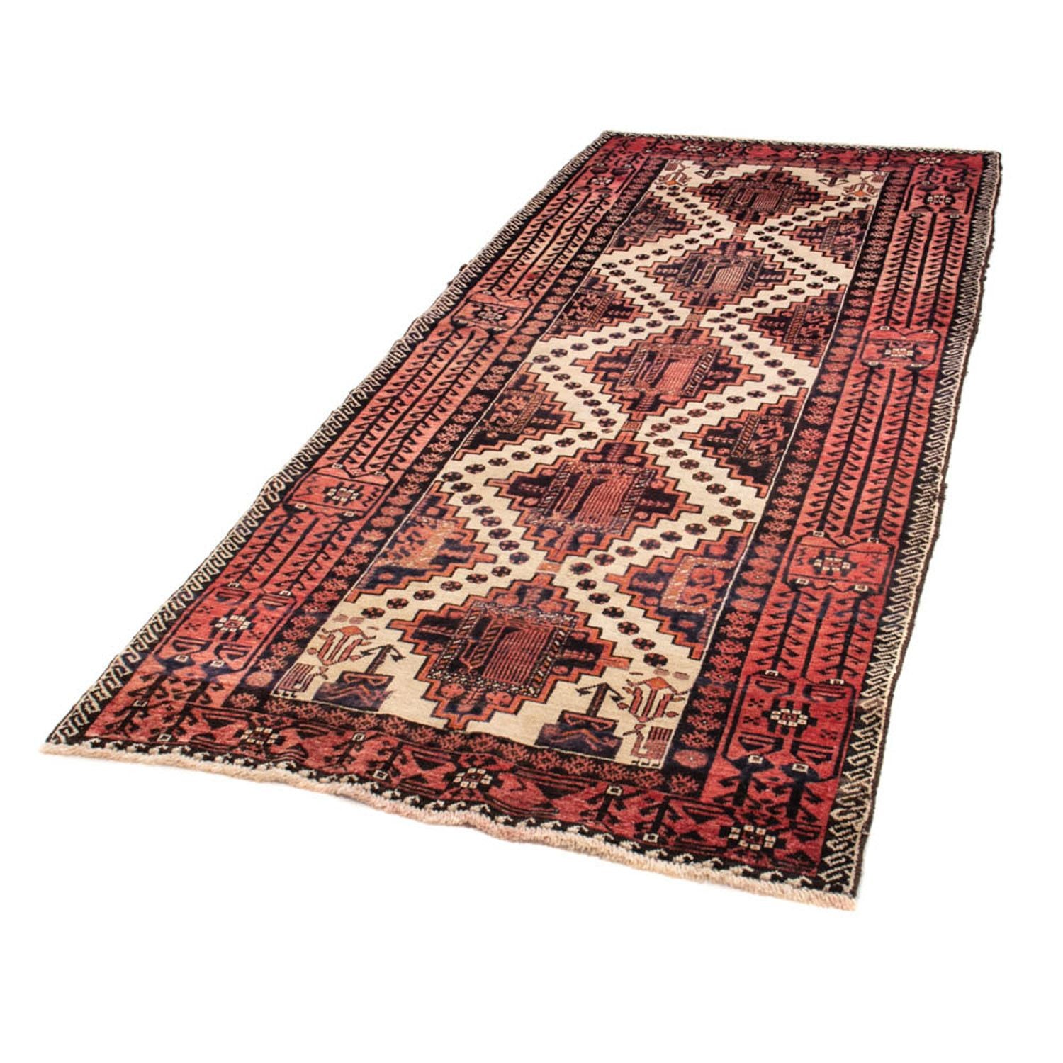 Tapis de couloir Tapis Belutsch - 238 x 100 cm - rouge clair