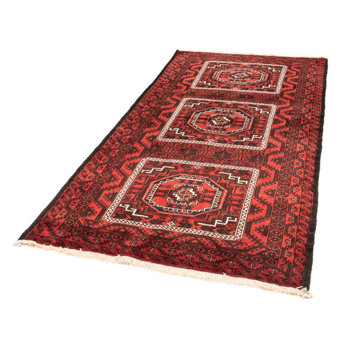 Tapis de couloir Tapis Belutsch - 222 x 112 cm - rouge