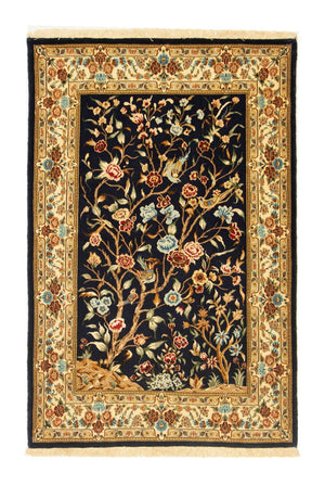 Tapis persan - Ghom - 154 x 100 cm - noir