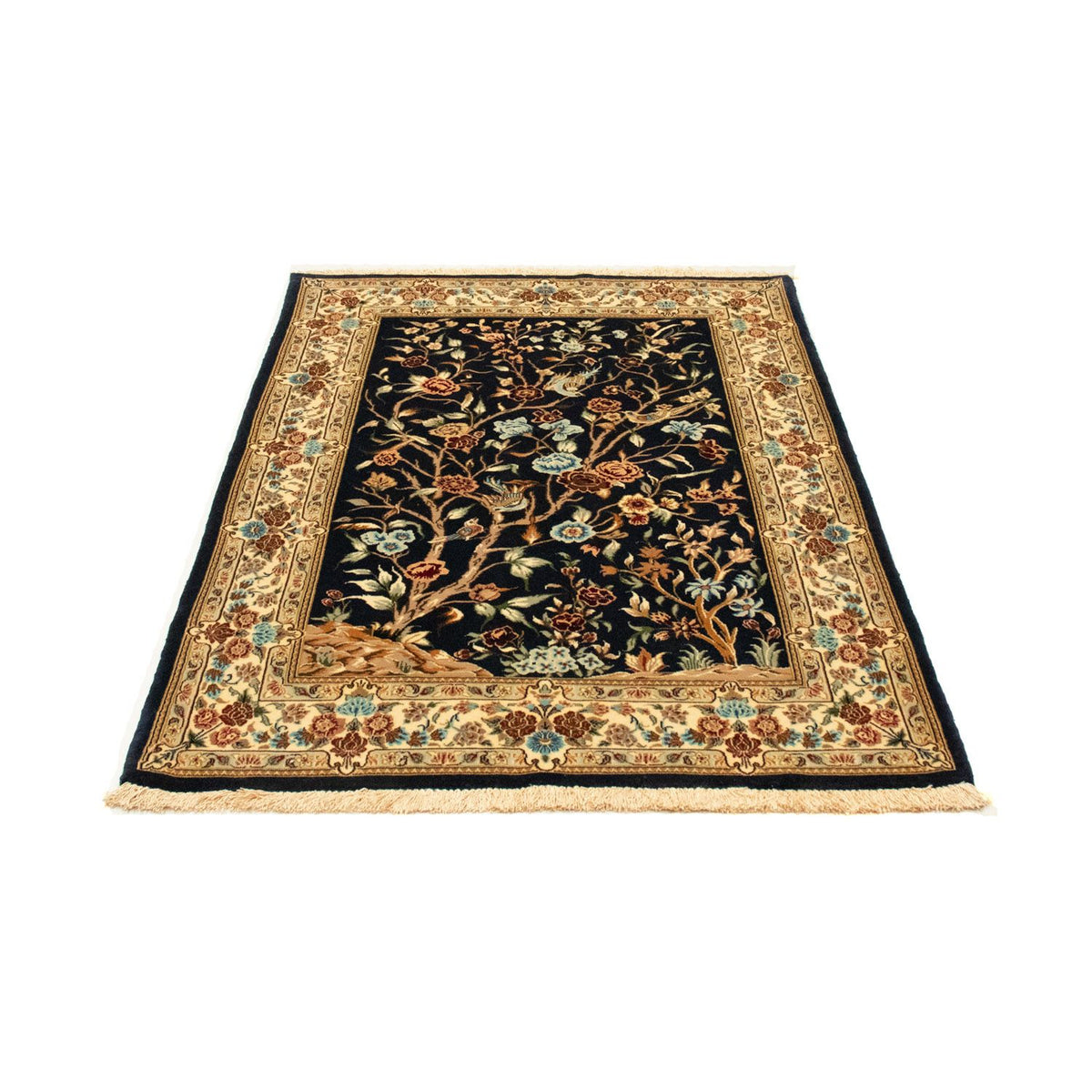 Tapis persan - Ghom - 154 x 100 cm - noir