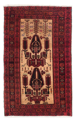 Tapis Belutsch - 135 x 82 cm - rouge foncé