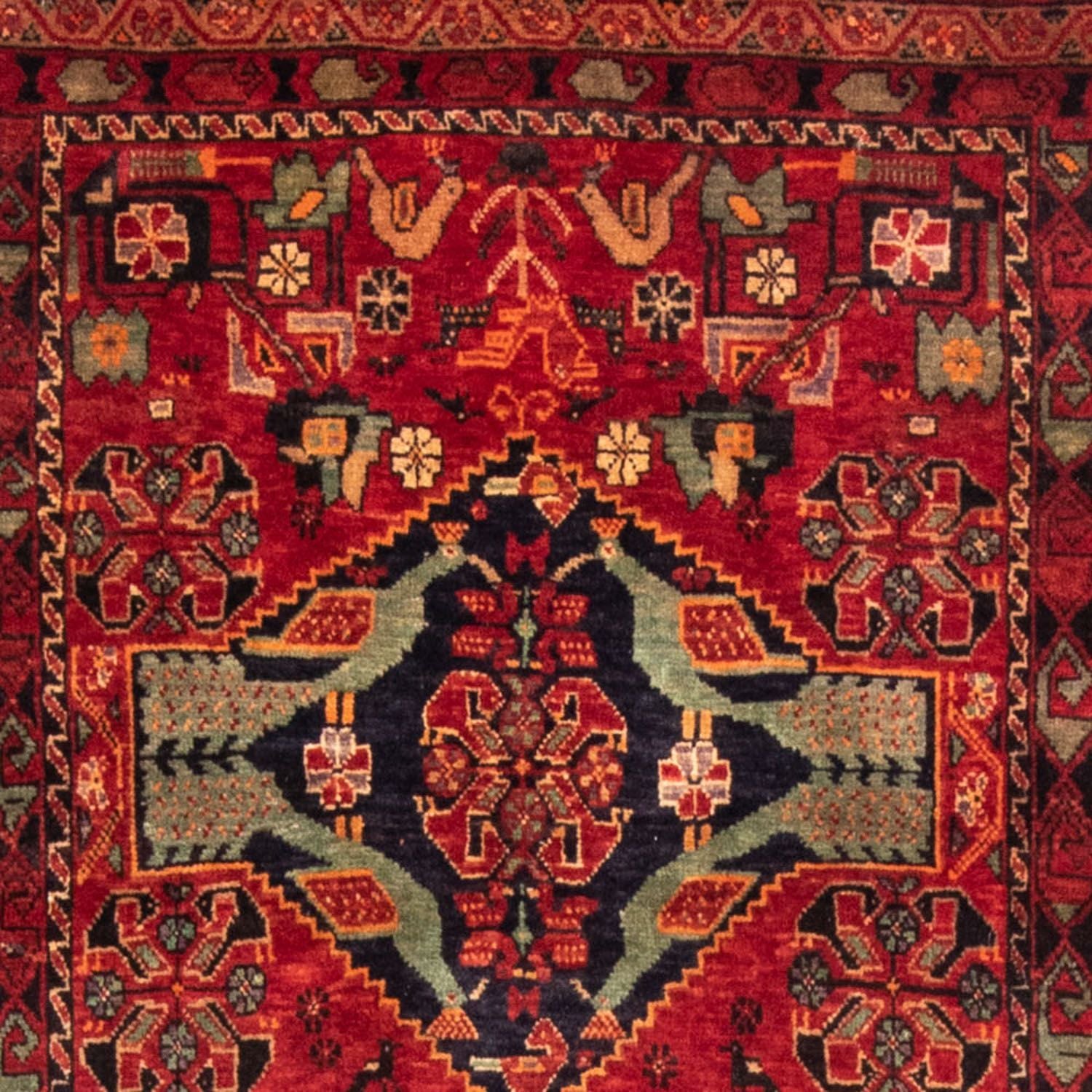 Tapis de couloir Tapis Belutsch - 200 x 100 cm - rouge