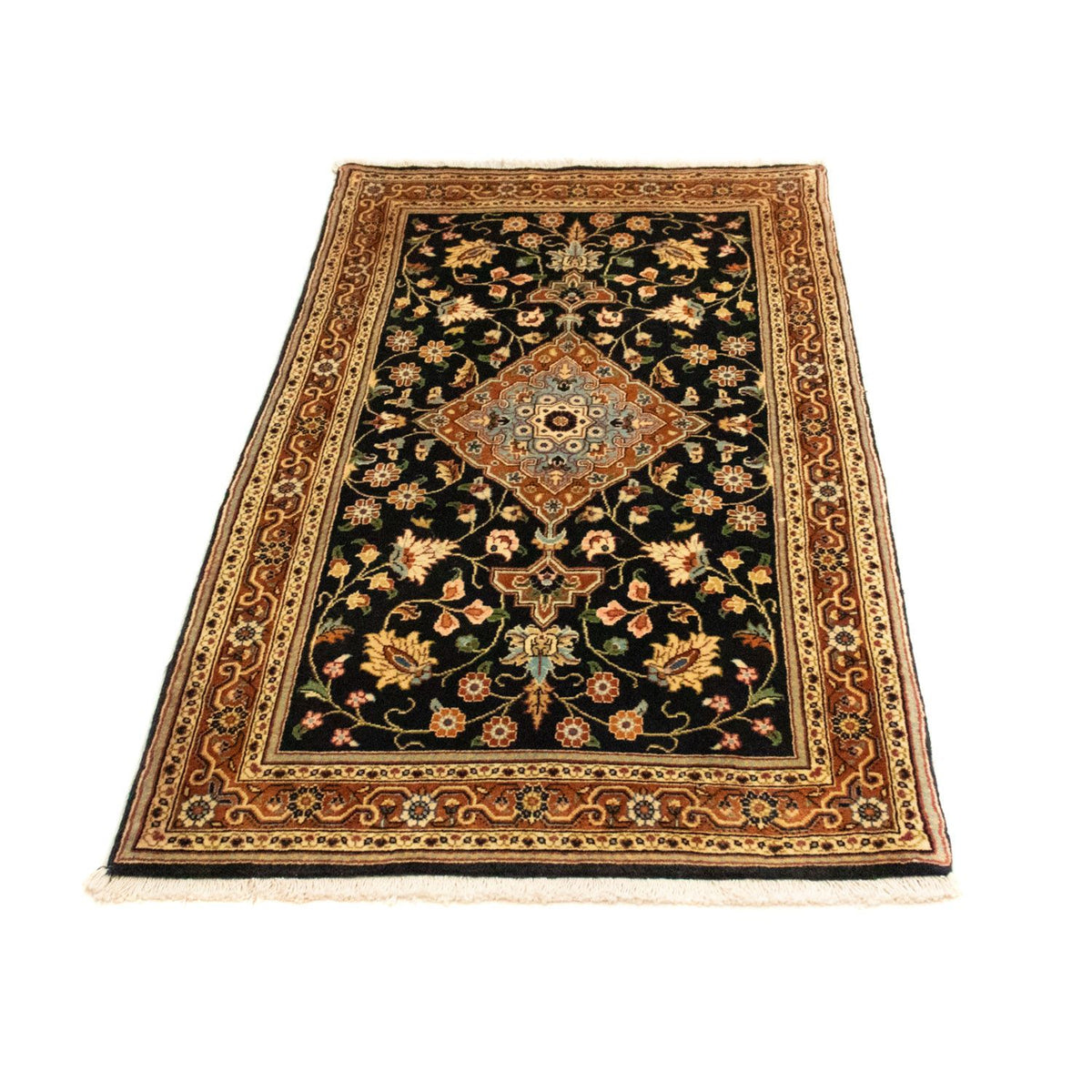 Tapis persan - Nomadic - 136 x 73 cm - bleu foncé