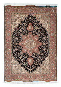 Tapis persan - Tabriz - Royal - 204 x 150 cm - bleu foncé