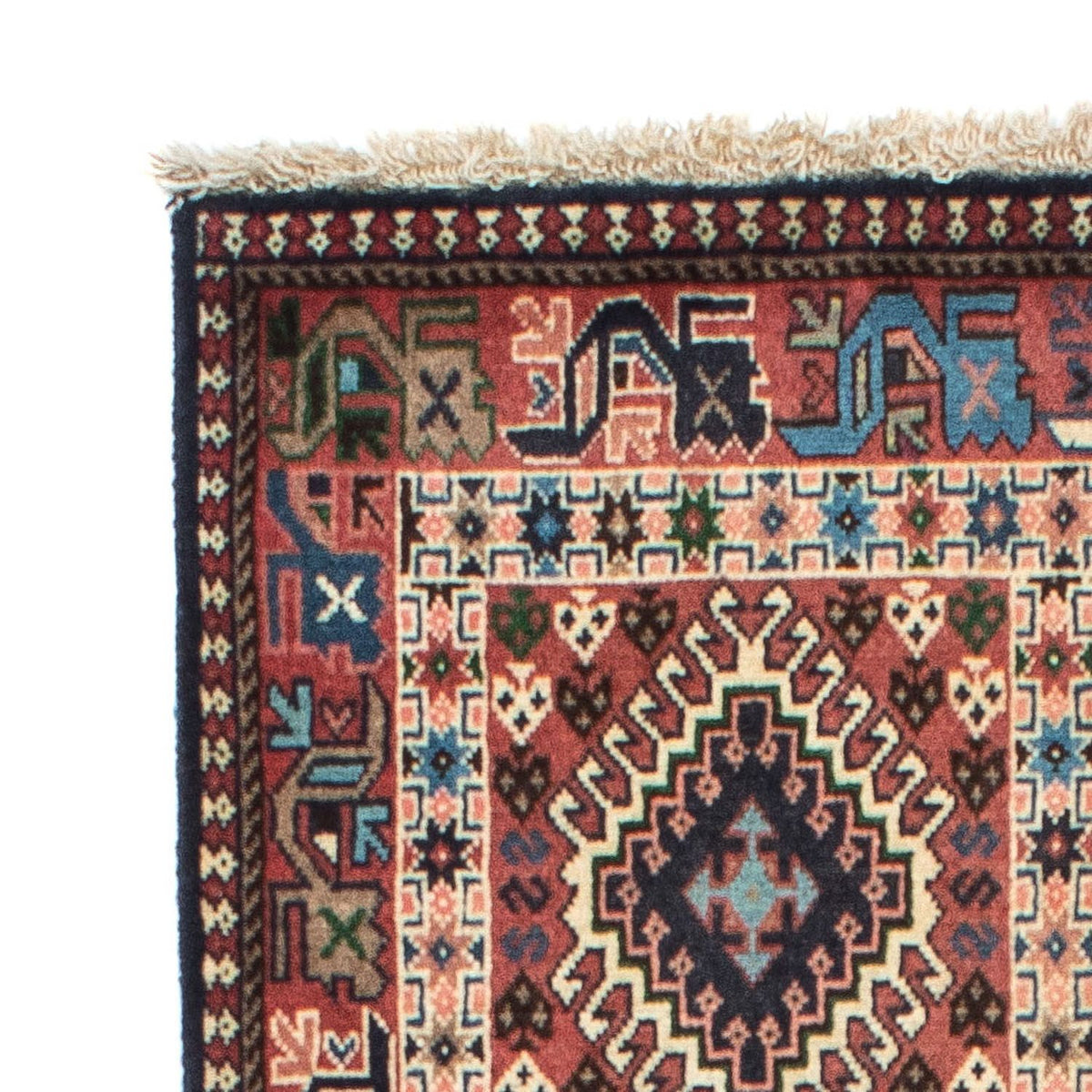 Tapis de couloir Tapis persan - Nomadic - 196 x 80 cm - rouge clair