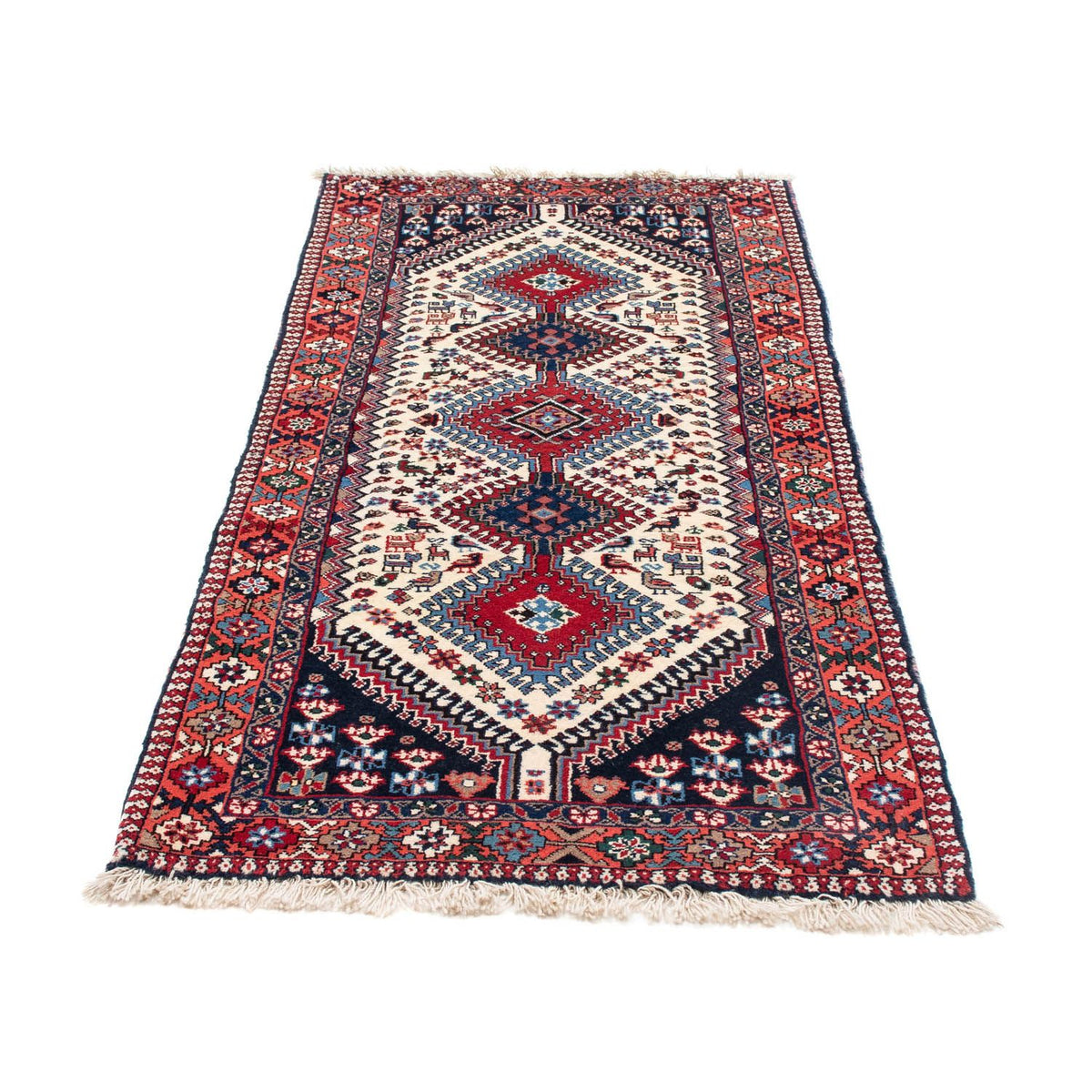 Tapis de couloir Tapis persan - Nomadic - 196 x 82 cm - beige