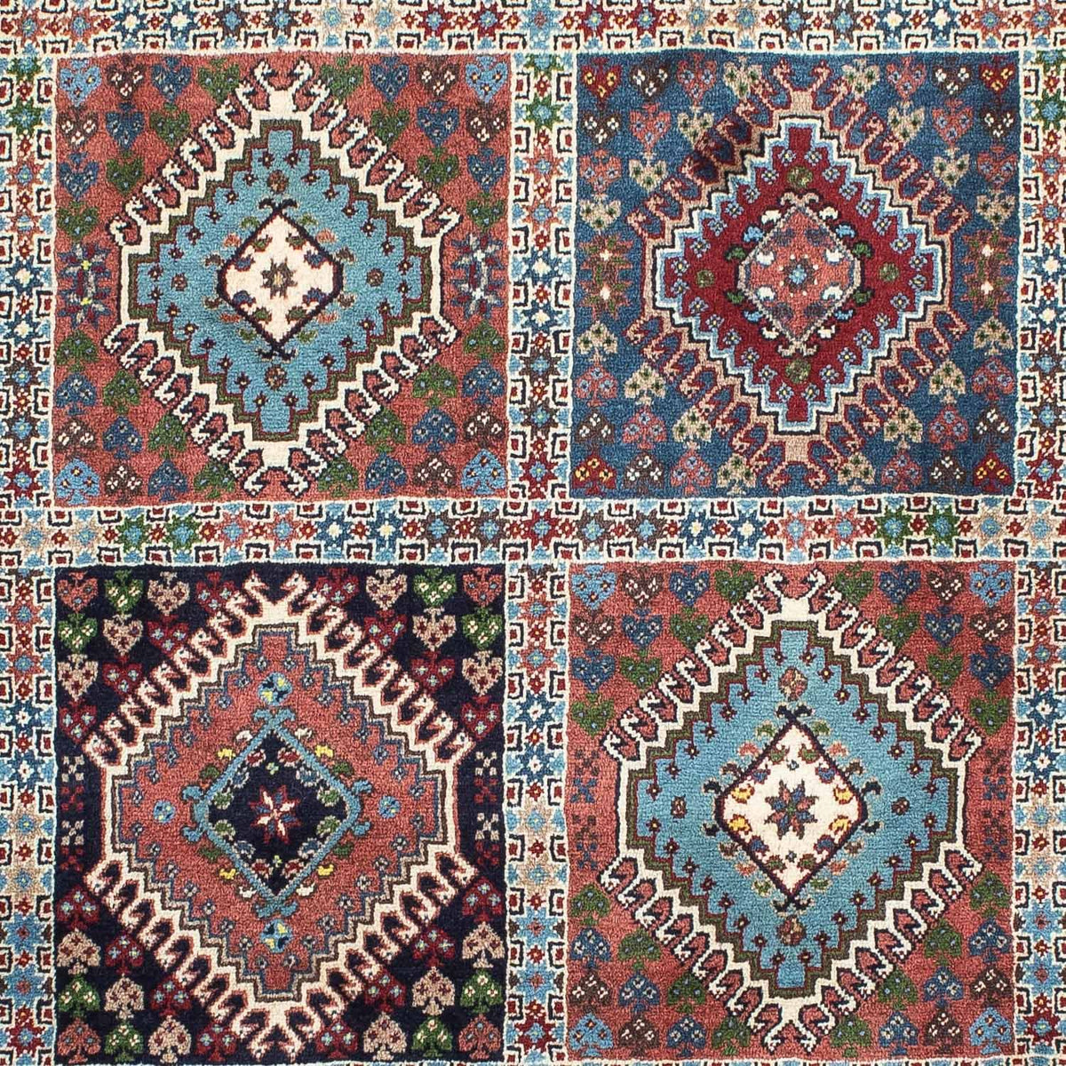 Tapis persan - Nomadic - 142 x 99 cm - rouge clair