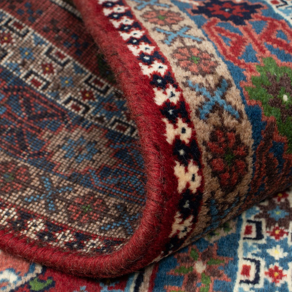 Tapis persan - Nomadic - 142 x 99 cm - rouge clair