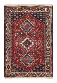 Tapis persan - Nomadic - 151 x 103 cm - rouge foncé