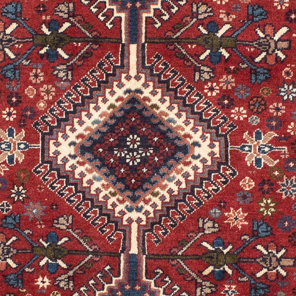 Tapis persan - Nomadic - 151 x 103 cm - rouge foncé