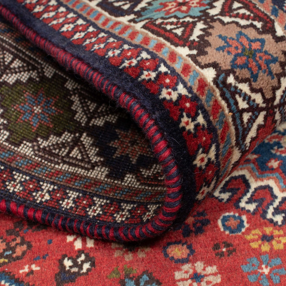 Tapis persan - Nomadic - 151 x 103 cm - rouge foncé