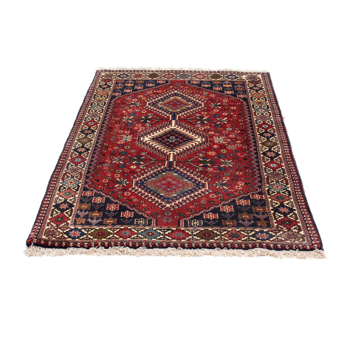 Tapis persan - Nomadic - 151 x 103 cm - rouge foncé