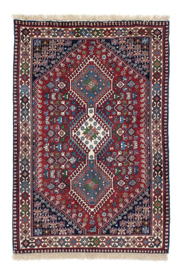 Tapis persan - Nomadic - 145 x 97 cm - rouge foncé