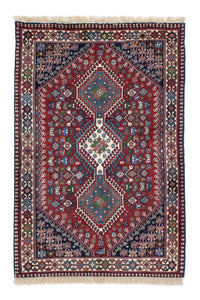 Tapis persan - Nomadic - 145 x 97 cm - rouge foncé