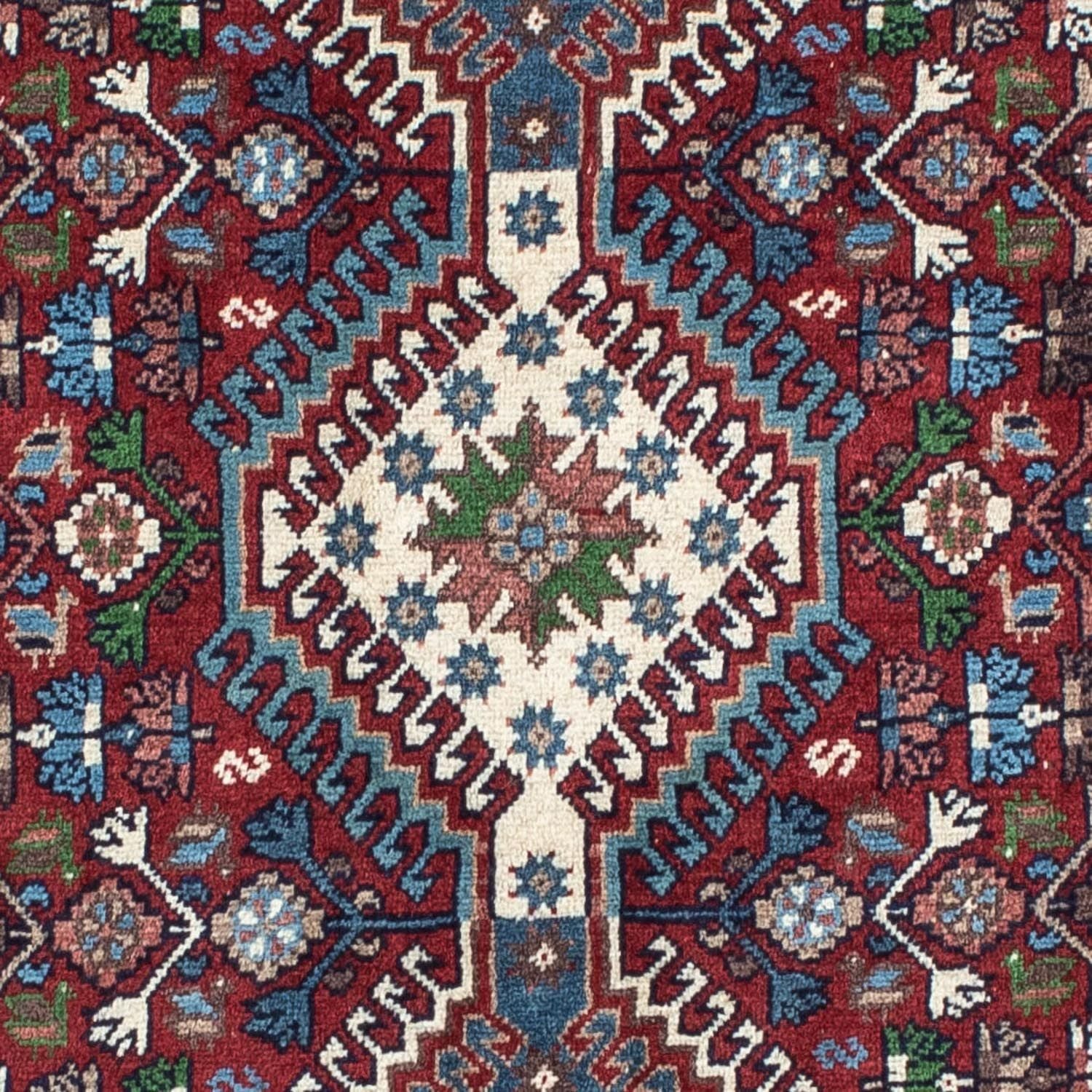 Tapis persan - Nomadic - 145 x 97 cm - rouge foncé