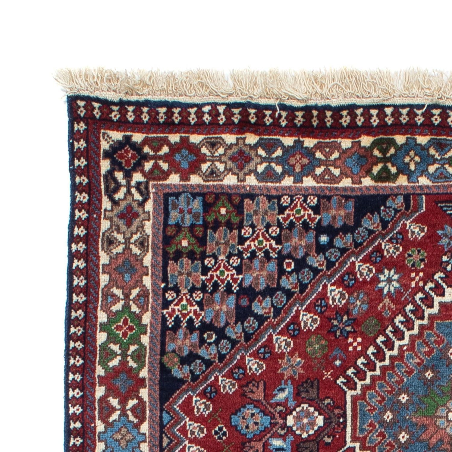 Tapis persan - Nomadic - 145 x 97 cm - rouge foncé