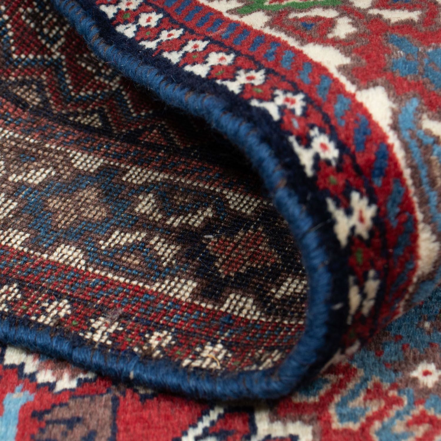 Tapis persan - Nomadic - 145 x 97 cm - rouge foncé
