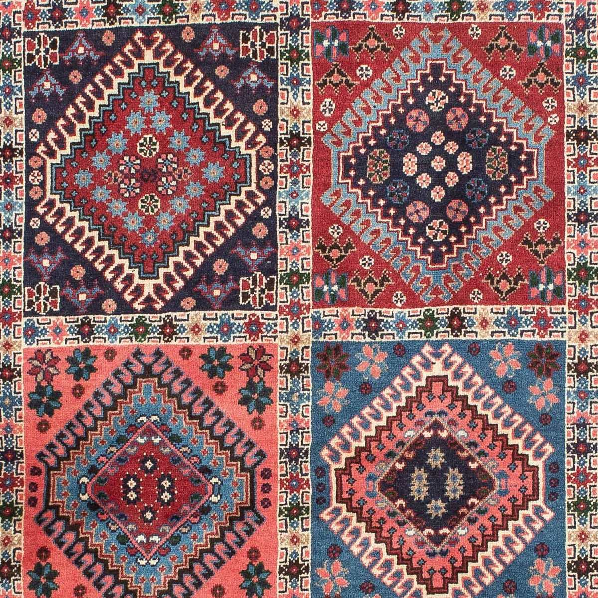Tapis persan - Nomadic - 145 x 99 cm - rouge clair