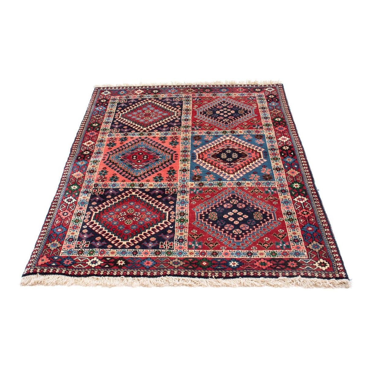 Tapis persan - Nomadic - 145 x 99 cm - rouge clair