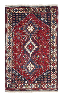 Tapis persan - Nomadic - 158 x 100 cm - rouge foncé