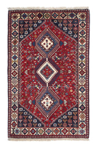 Tapis persan - Nomadic - 158 x 100 cm - rouge foncé