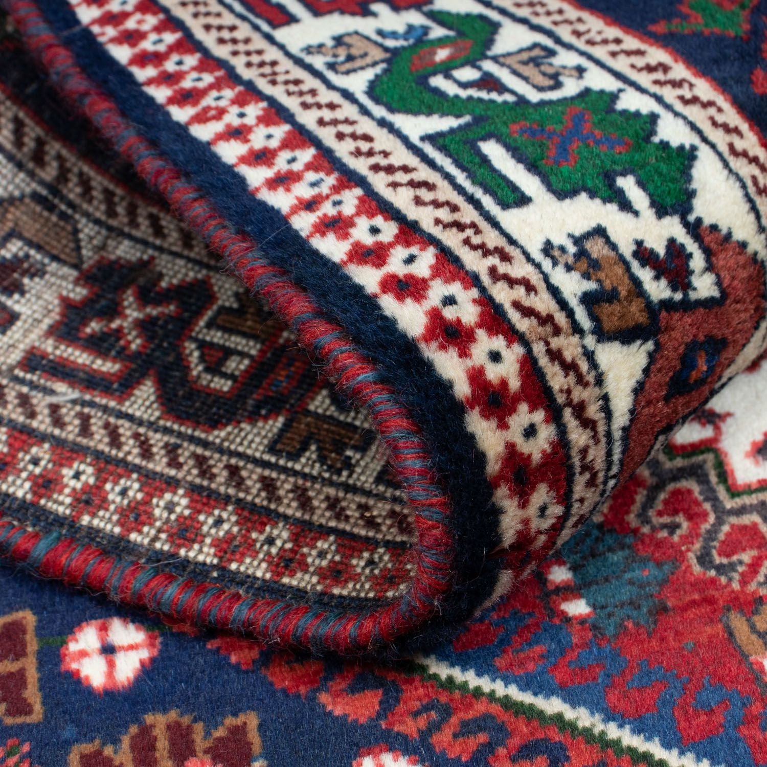 Tapis persan - Nomadic - 149 x 105 cm - rouge foncé