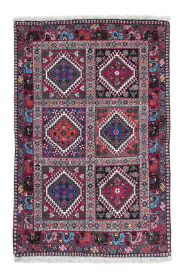 Tapis persan - Nomadic - 147 x 99 cm - multicolore