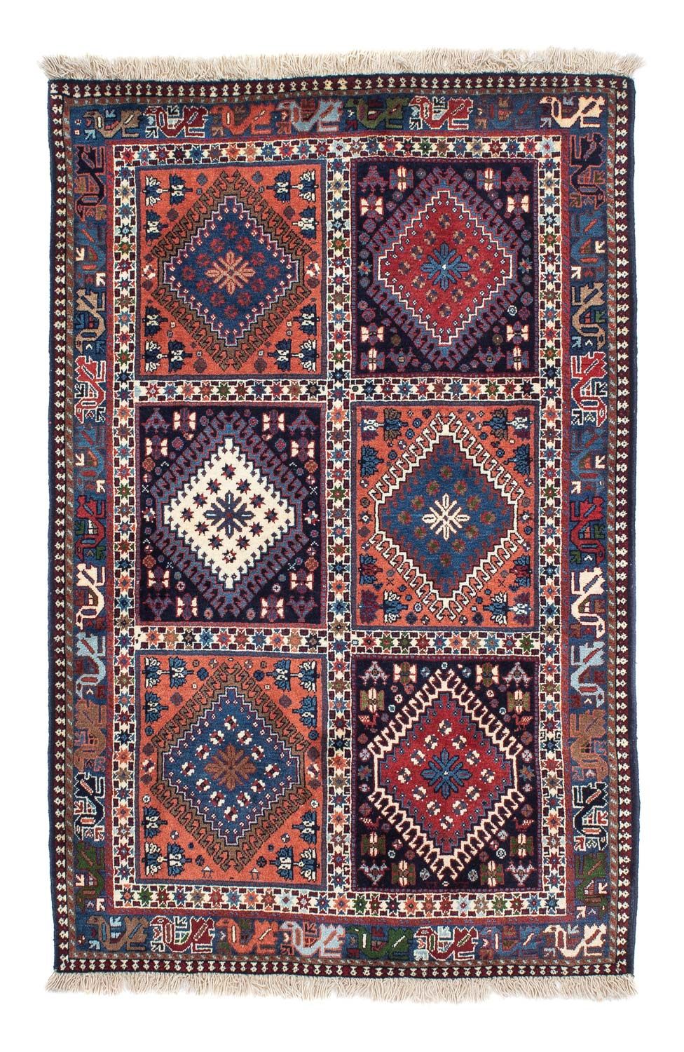 Tapis persan - Nomadic - 154 x 102 cm - bleu foncé