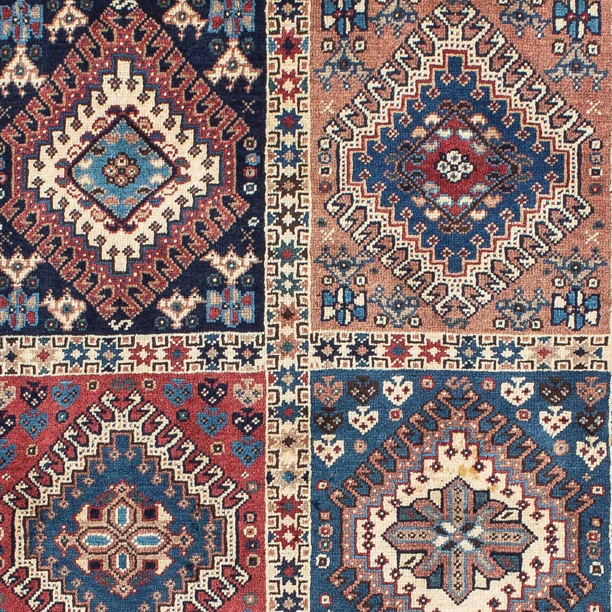 Tapis persan - Nomadic - 140 x 100 cm - bleu foncé