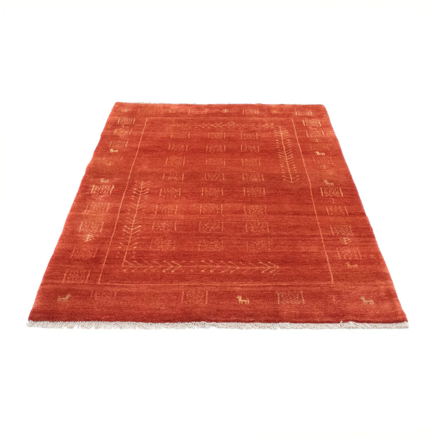 Tapis Gabbeh - Persan - 183 x 119 cm - rouge