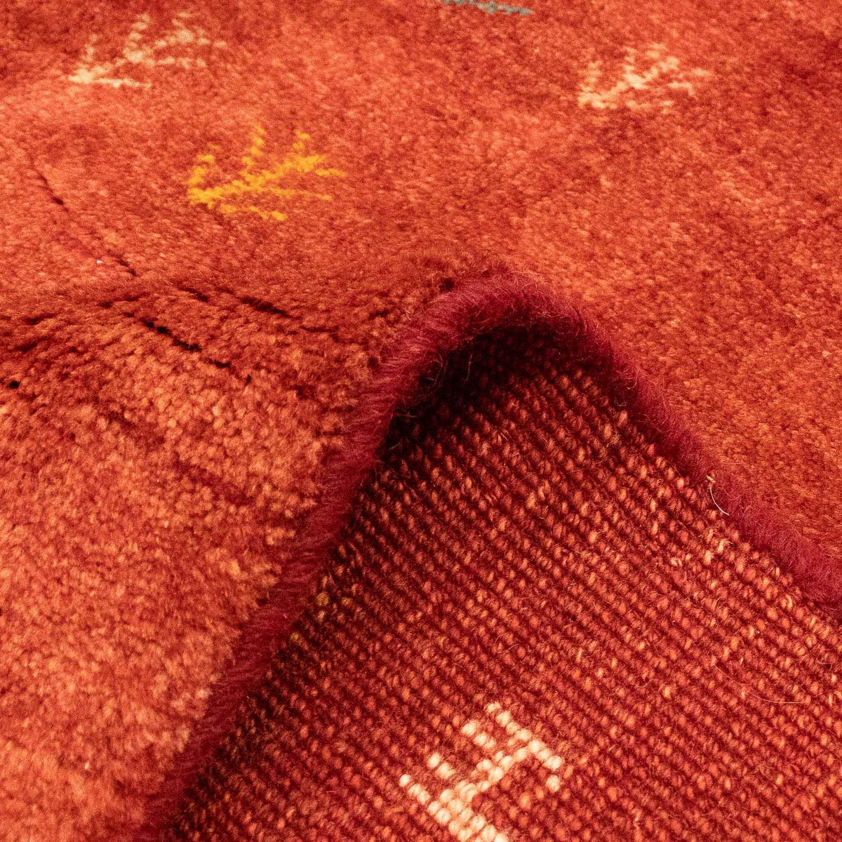 Tapis Gabbeh - Persan - 225 x 171 cm - rouge foncé