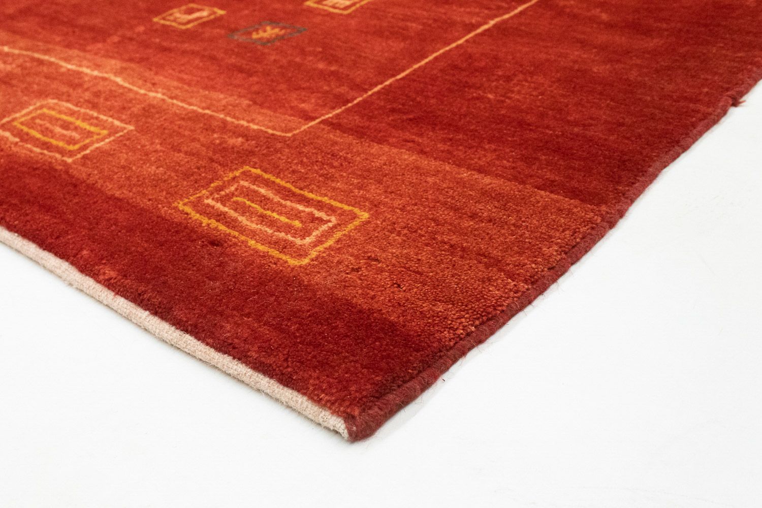 Tapis Gabbeh - Persan - 190 x 163 cm - rouge