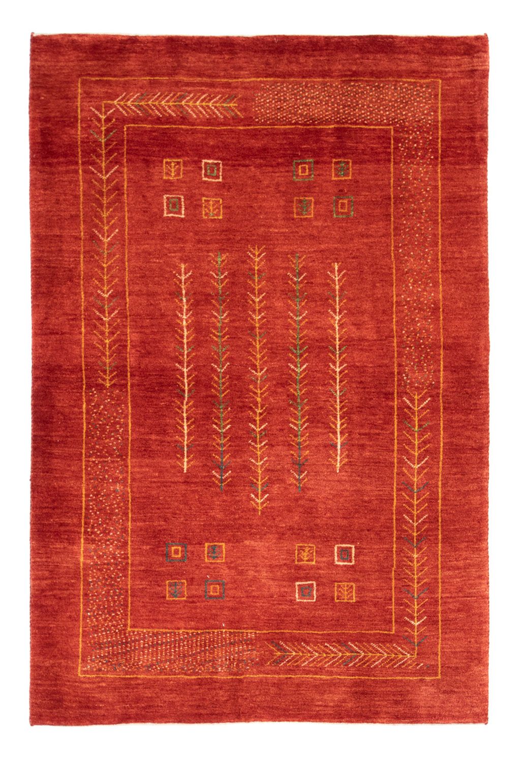 Tapis Gabbeh - Persan - 180 x 124 cm - rouge