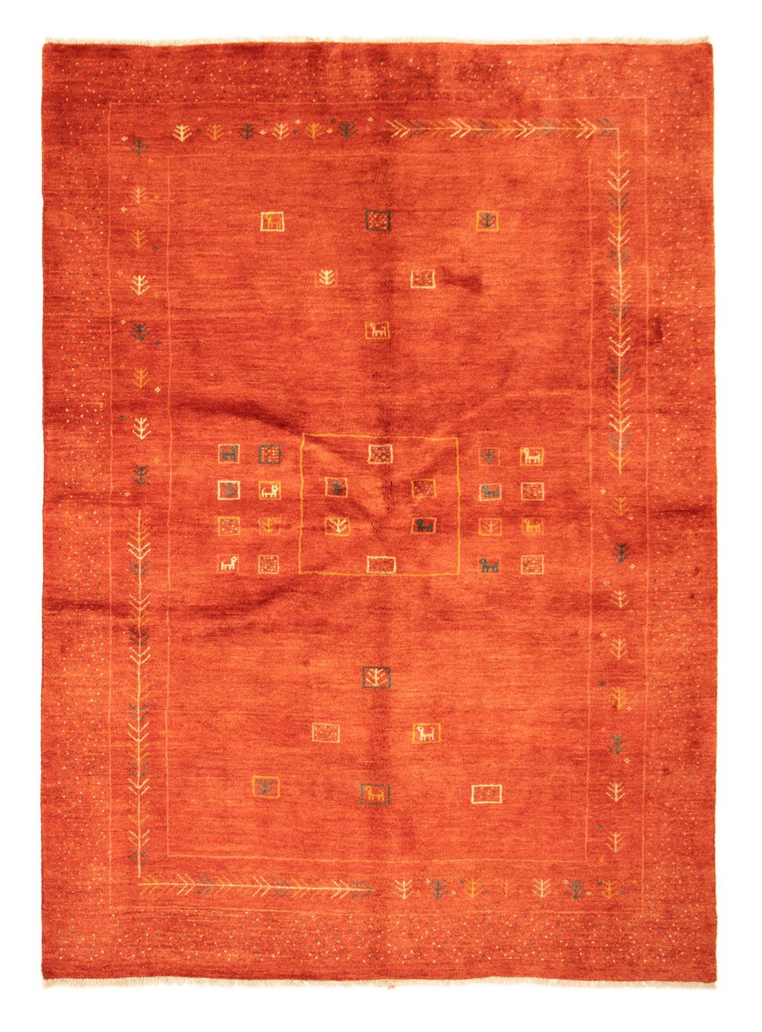Tapis Gabbeh - Persan - 235 x 172 cm - rouge