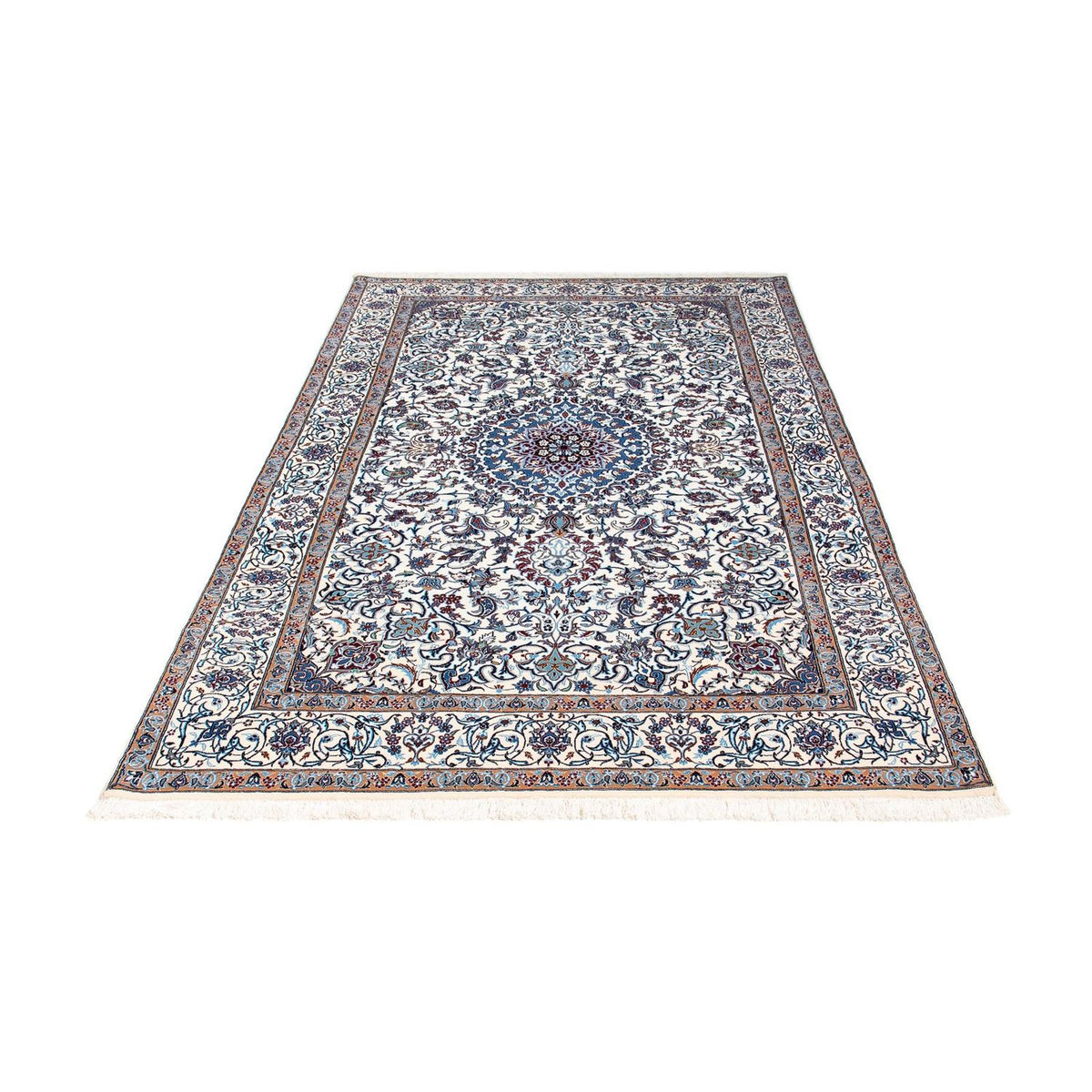Tapis persan - Nain - Premium - 215 x 128 cm - beige