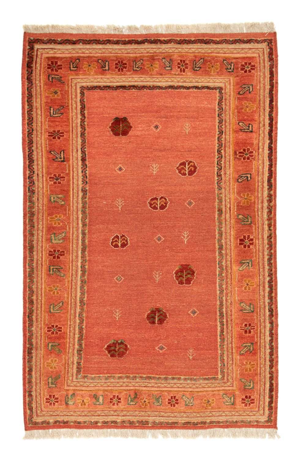Tapis Gabbeh - Persan - 176 x 115 cm - orange