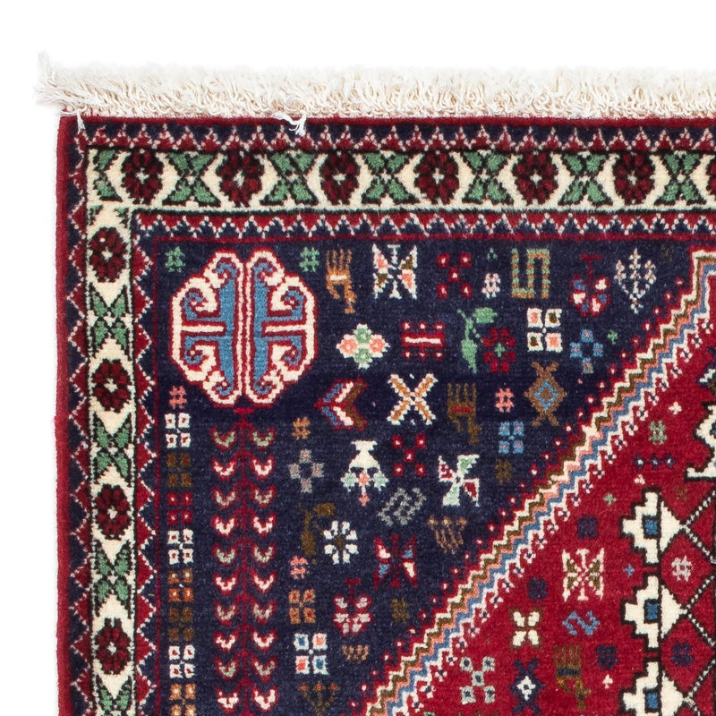 Tapis persan - Nomadic - 124 x 77 cm - rouge foncé