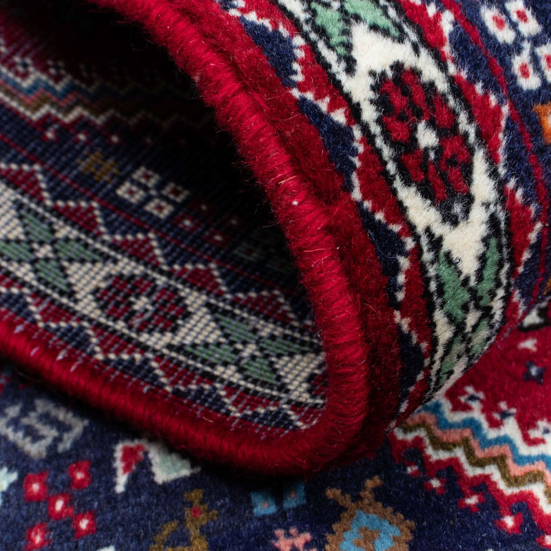 Tapis persan - Nomadic - 124 x 77 cm - rouge foncé