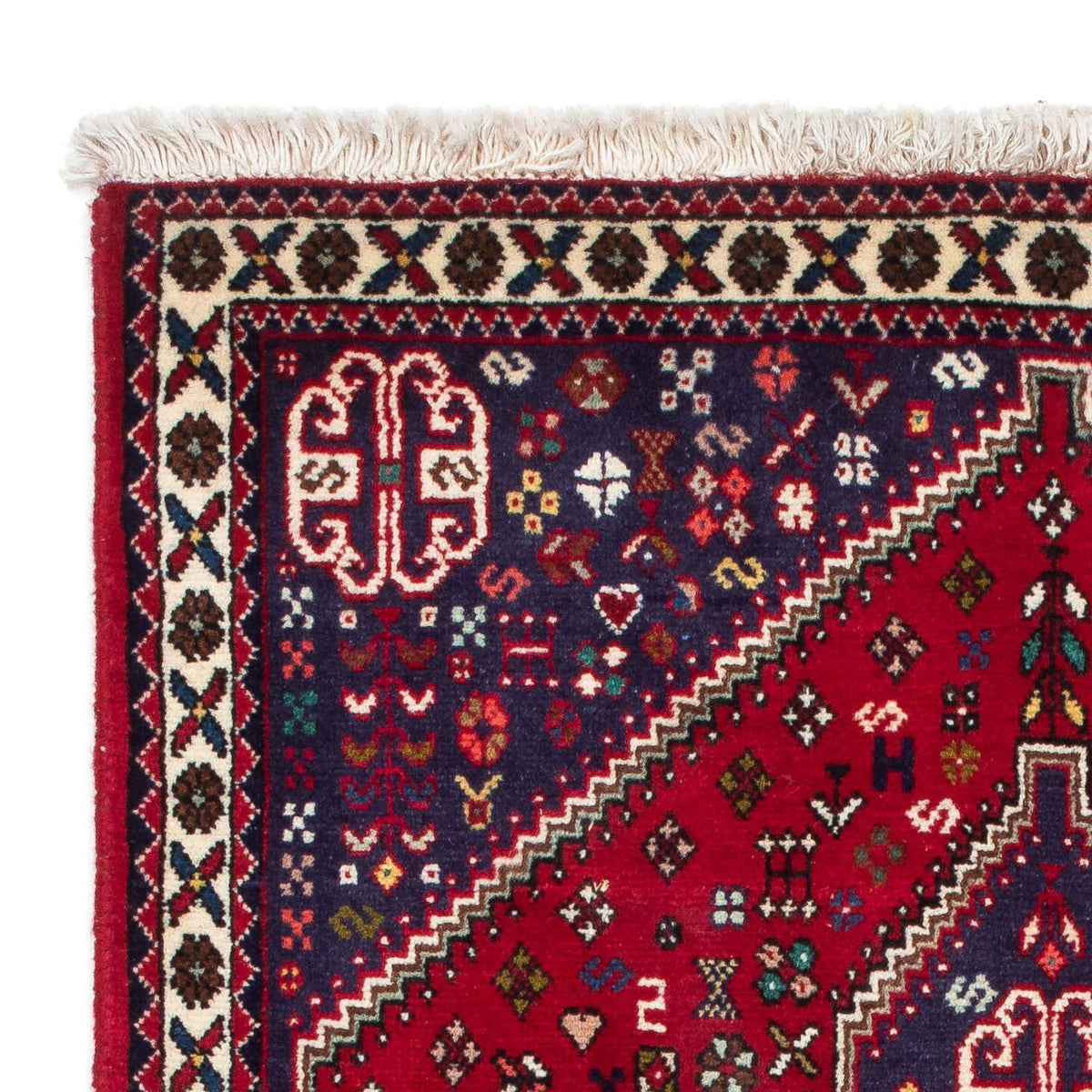 Tapis persan - Nomadic - 130 x 75 cm - rouge foncé