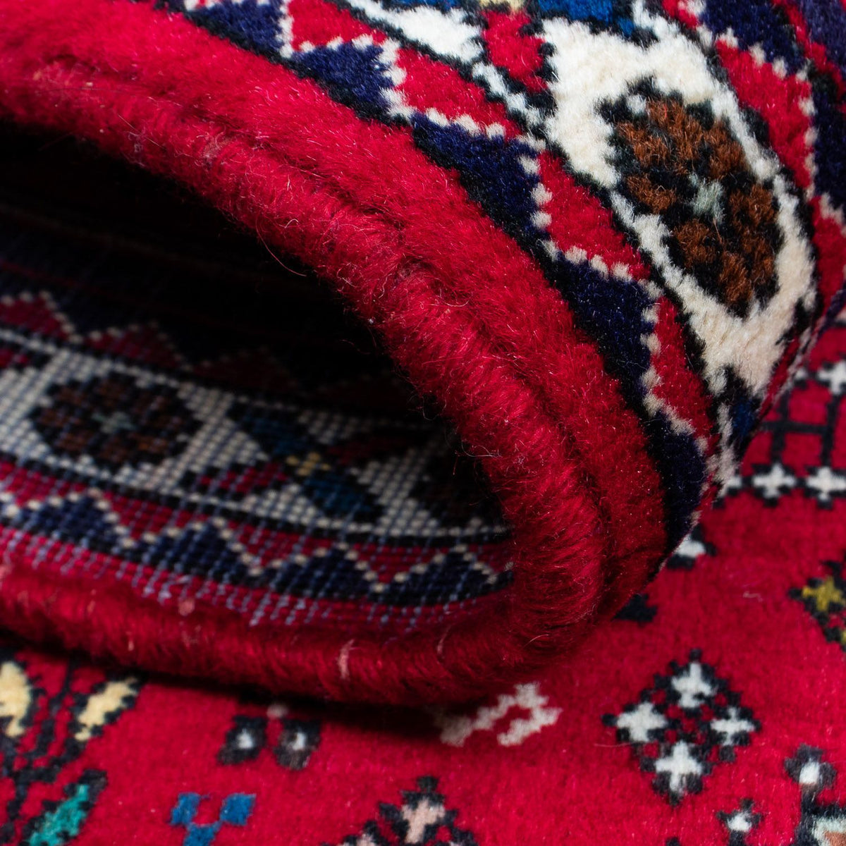 Tapis persan - Nomadic - 130 x 75 cm - rouge foncé