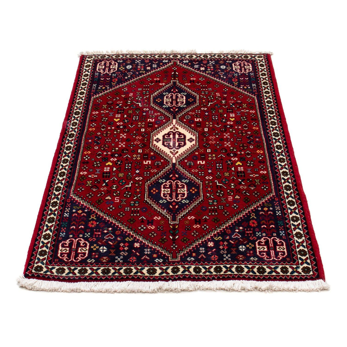 Tapis persan - Nomadic - 130 x 75 cm - rouge foncé