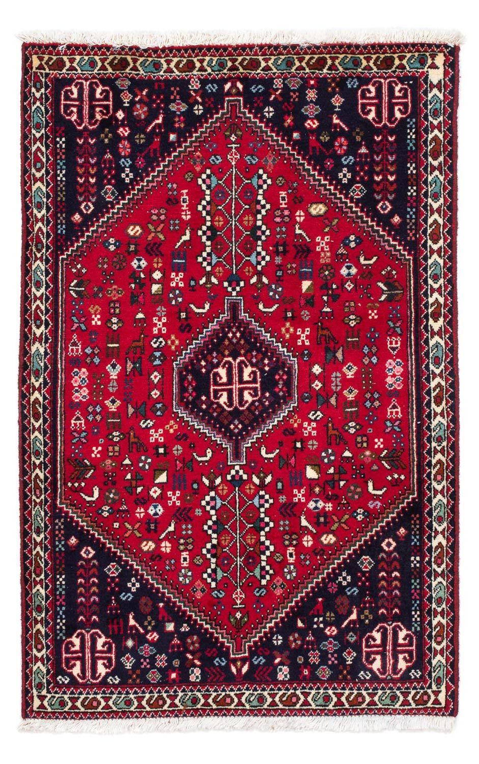 Tapis persan - Nomadic - 122 x 78 cm - rouge foncé