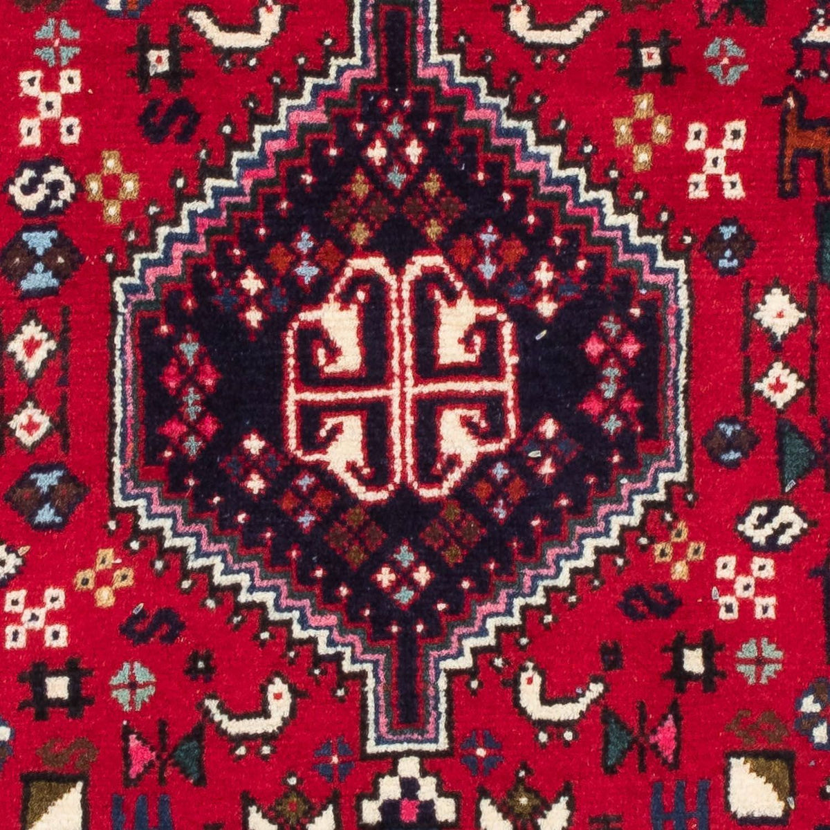 Tapis persan - Nomadic - 122 x 78 cm - rouge foncé