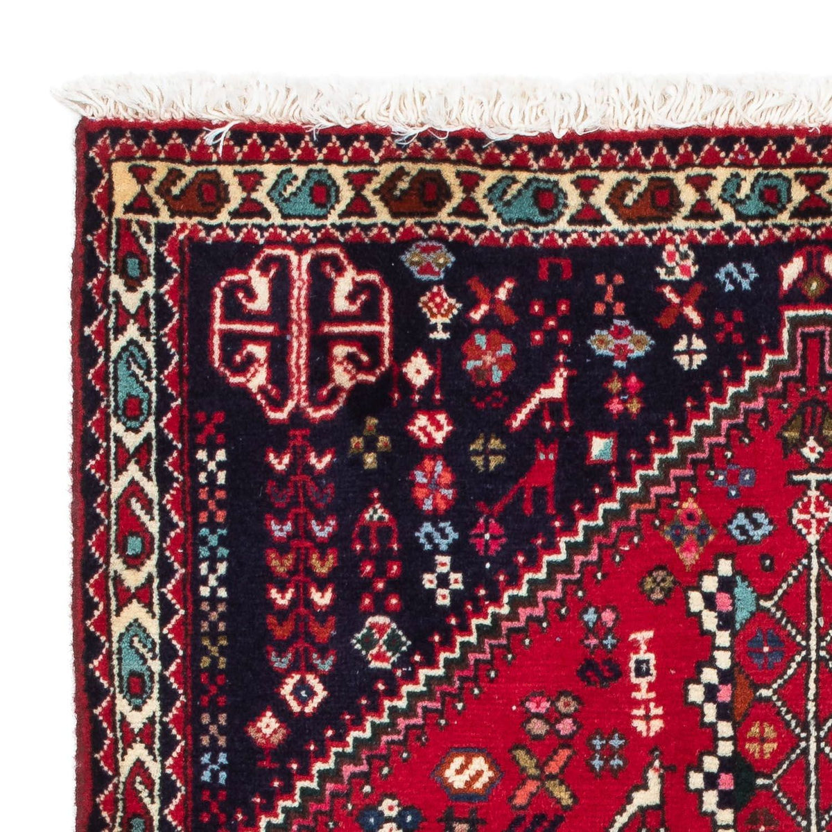 Tapis persan - Nomadic - 122 x 78 cm - rouge foncé