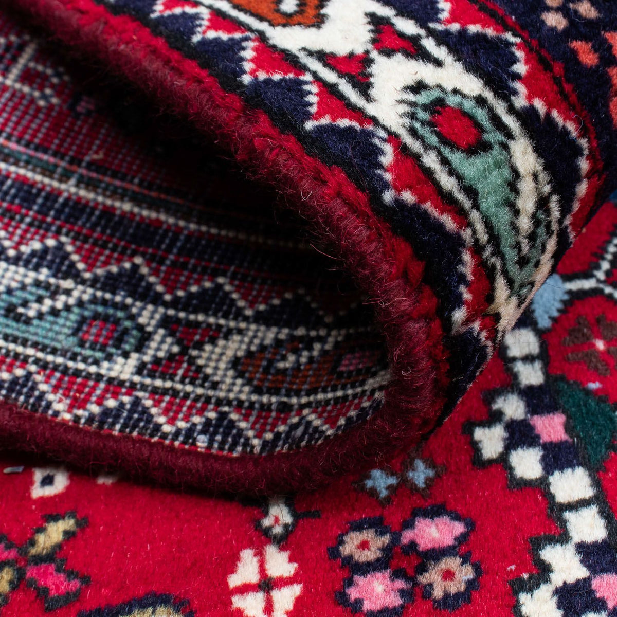 Tapis persan - Nomadic - 122 x 78 cm - rouge foncé