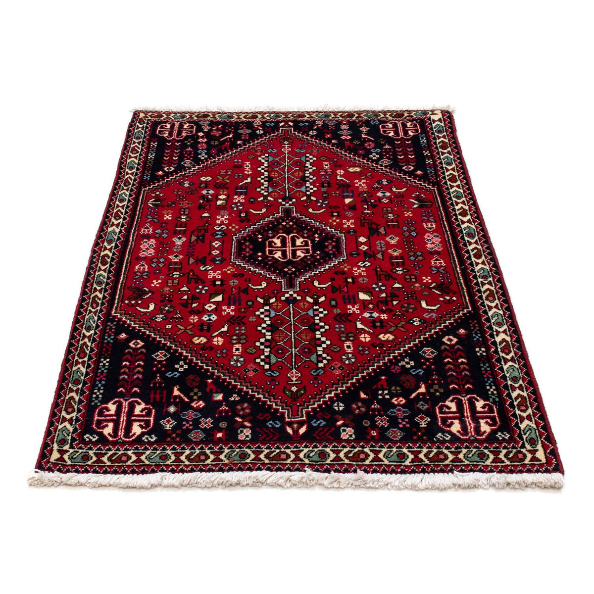 Tapis persan - Nomadic - 122 x 78 cm - rouge foncé