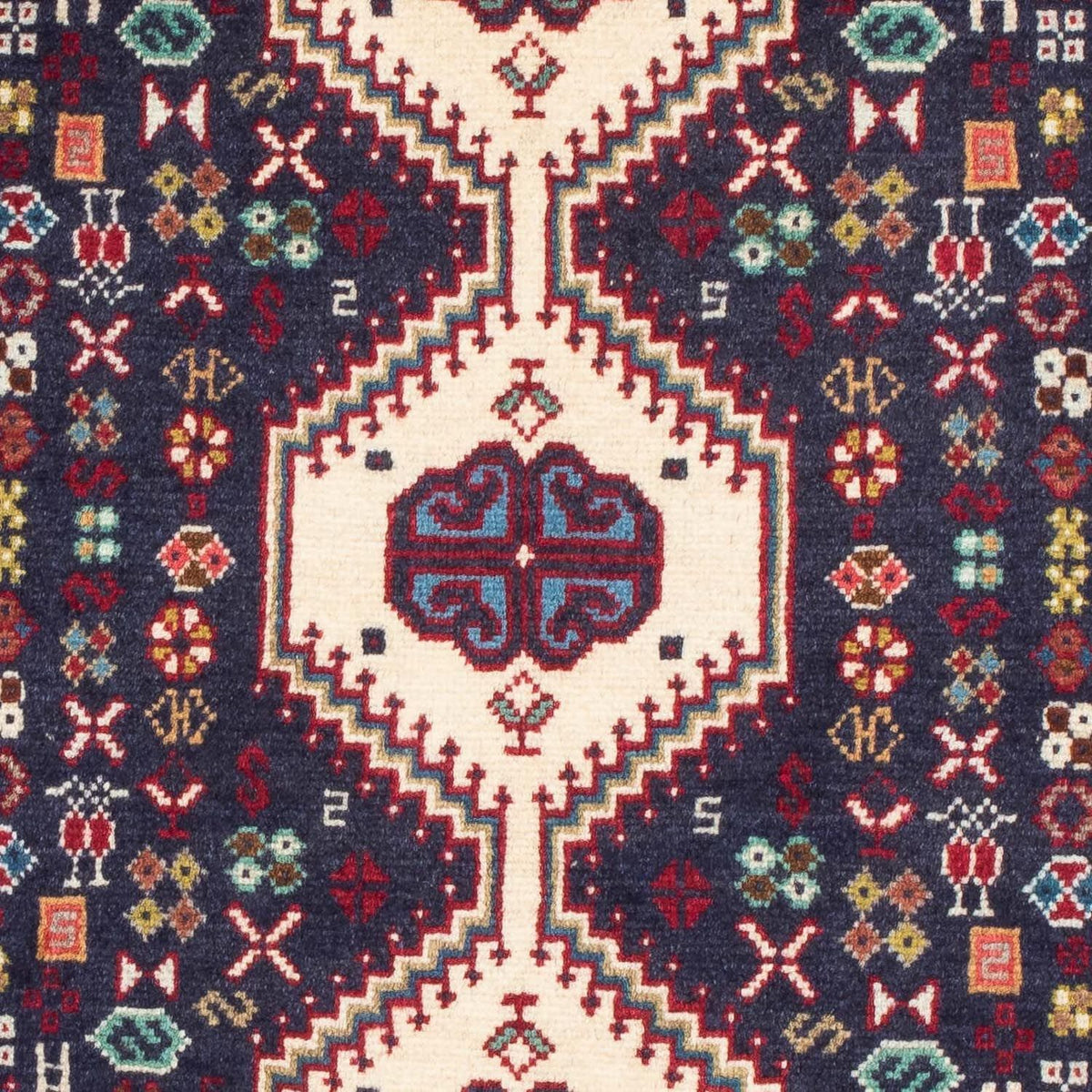 Tapis persan - Nomadic - 120 x 74 cm - bleu foncé