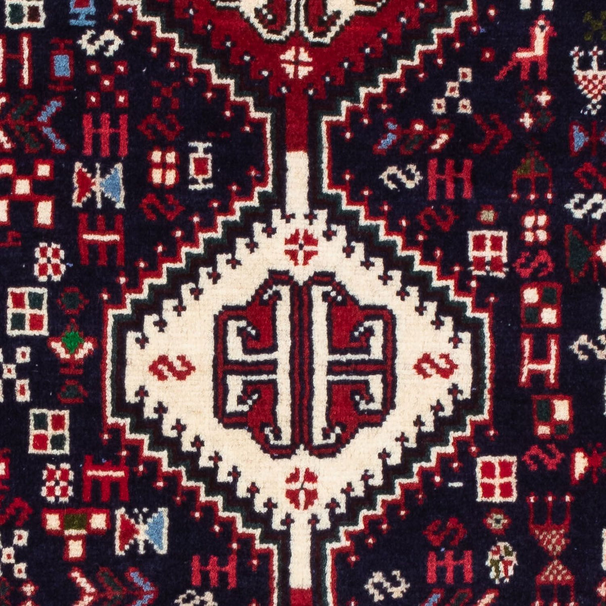 Tapis persan - Nomadic - 117 x 76 cm - bleu foncé