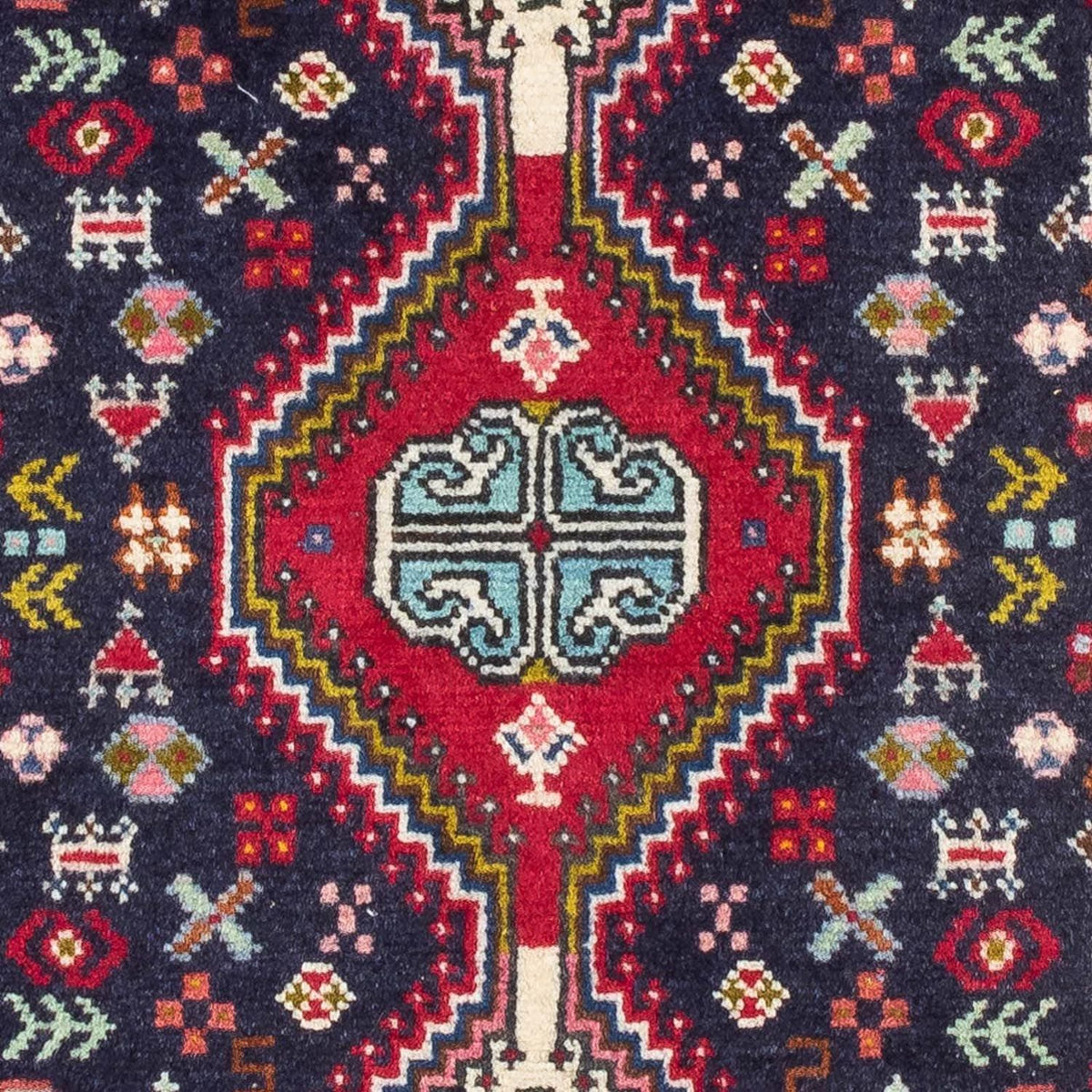 Tapis persan - Nomadic - 128 x 76 cm - bleu foncé
